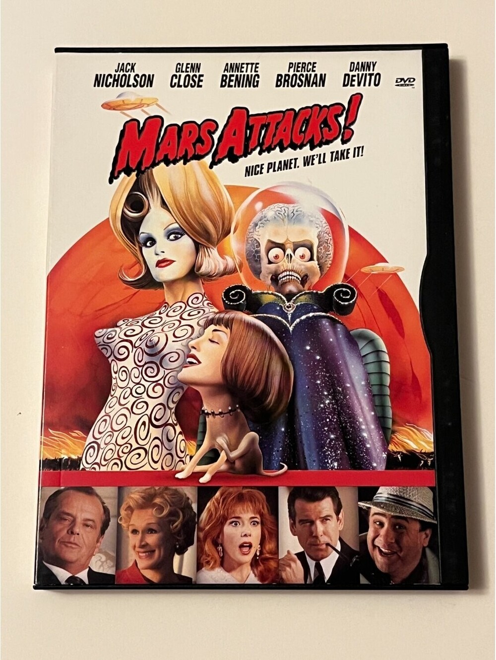 Mars Attacks! DVD Snap Case Jack Nicholson Tim Burton 1996 Sci-Fi Comedy Warner